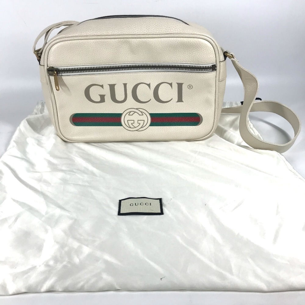 GUCCI White Leather Messenger Shoulder Bag - Picture 16 of 16